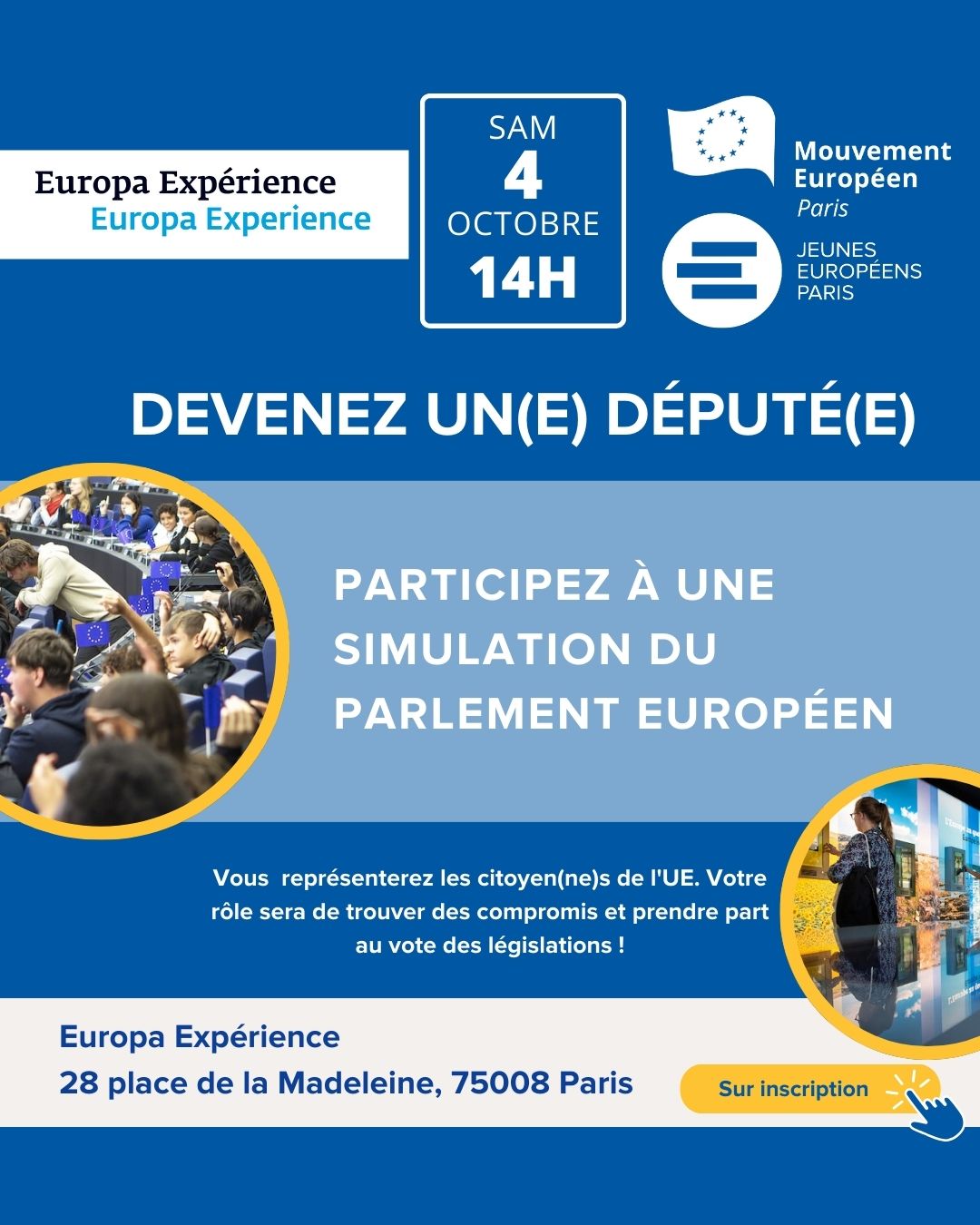 Devenez un(e) député(e) ! (Simulation du Parlement européen)