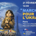 Marche et manifestation pour soutenir l’Ukraine en guerre