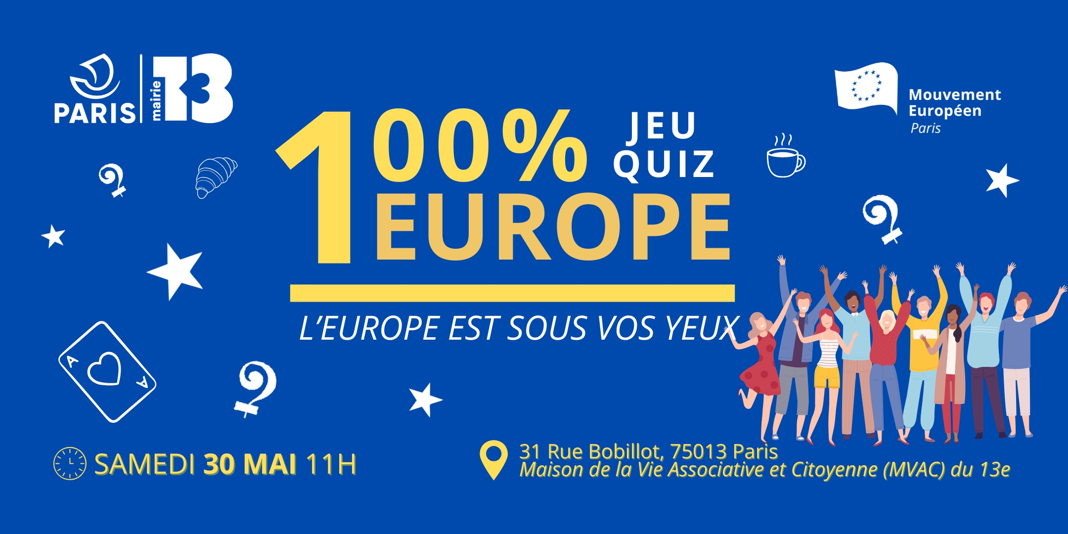 100% Europe: Brunch-Jeu pour découvrir et décrypter l'Europe (MVAC 13e)